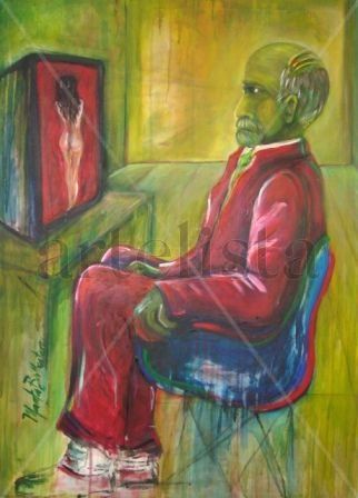 Viejo Verde o Veccio VERDI, 2009 Acrylic Canvas Figure Painting