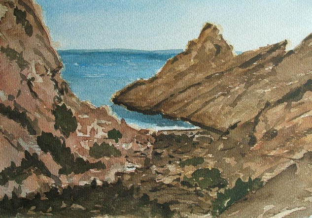 Cala Castillo Watercolour Paper Marine Painting