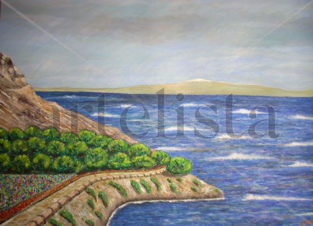 Mar de Lavanda Oil Canvas Landscaping