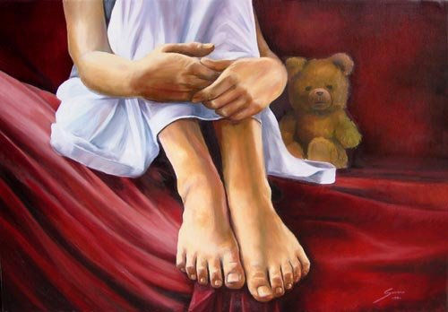 Desde que te fuiste Oil Canvas Figure Painting