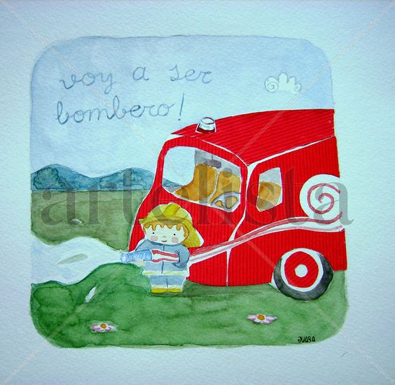 Voy a ser bombero Watercolour Paper Others