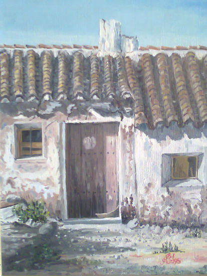 La puerta del cortijo  de  Barrigaverde\ Oil Canvas Landscaping