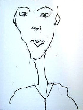 Retrato autentico de hombre o mujer al que no conozco y nisiquiera he visto nunca