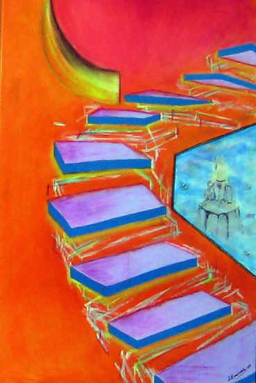 La escalera Acrylic Canvas Others