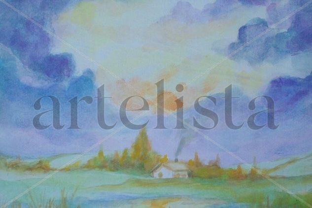 PAISAJE MISTICO Watercolour Canvas Landscaping