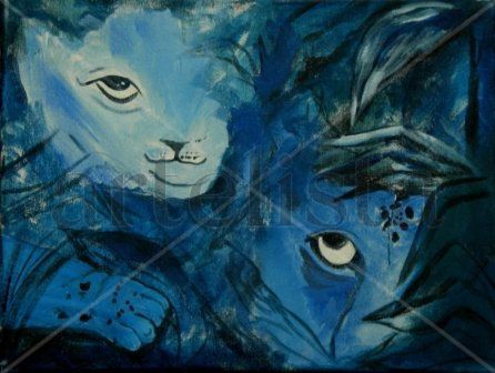 Jaguar Azul l, 2005 Acrylic Canvas Animals