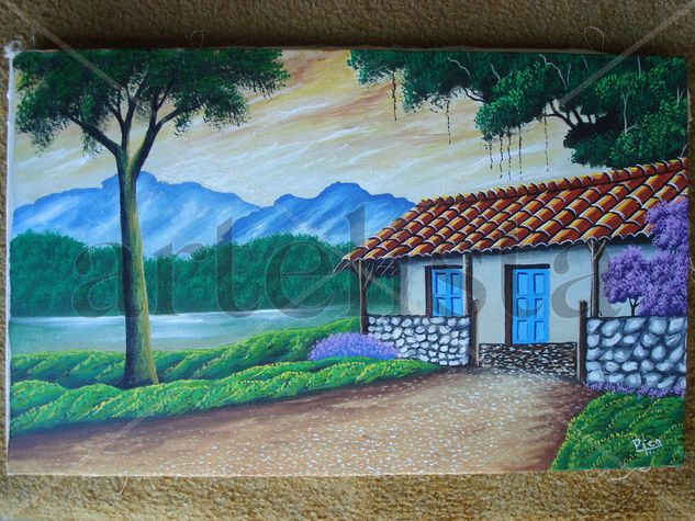 CASAS VIEJAS DE COSTA RICA. PINTURA DE PICO 