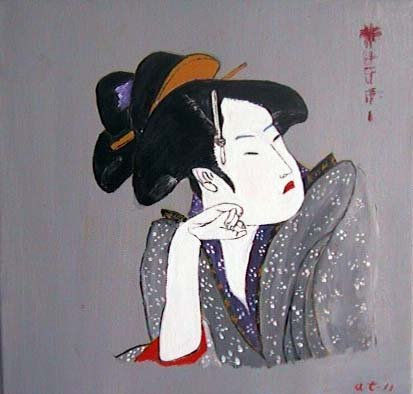 Geisha Acrylic Canvas Portrait