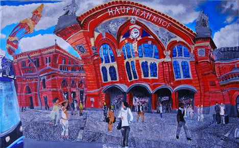 Hauptbahnhof Oil Canvas Landscaping