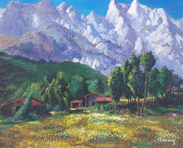 Picos de Europa Oil Canvas Landscaping