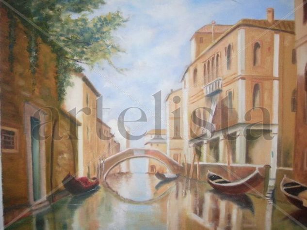 Rincón de Venecia Oil Canvas Landscaping