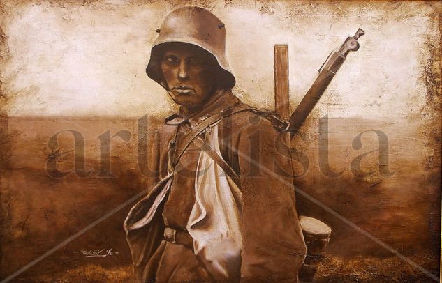 EL SOLDADO ALEMAN Óleo Lienzo Figura