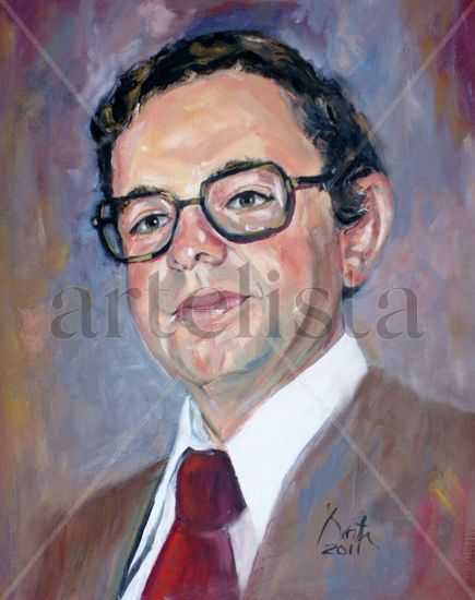 Mr. K Oil Canvas Portrait