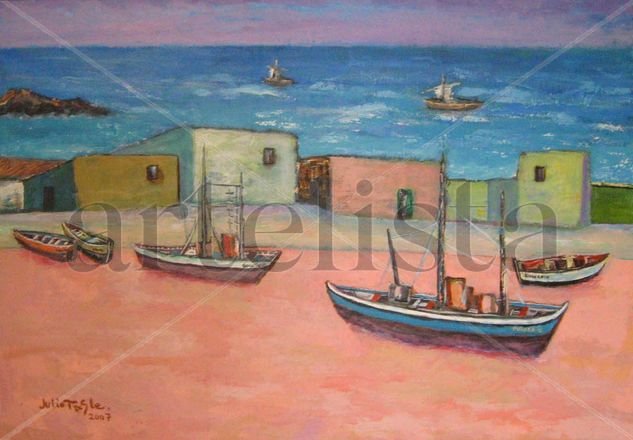 Marina Oil Textile Marine Painting