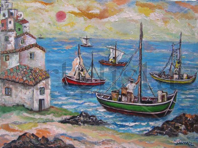 Marina Oil Textile Marine Painting