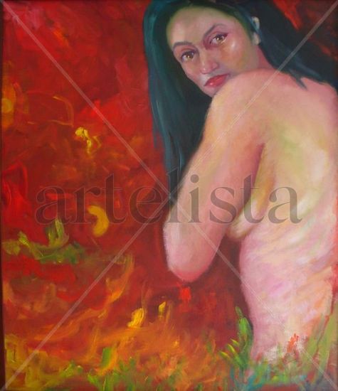 MOXI I Oil Canvas Figure Painting