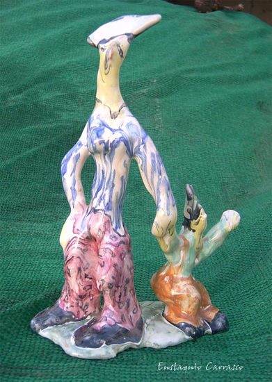 Madre e hijo Pottery Figurative