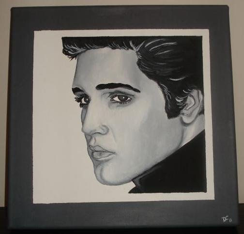 Elvis Presley Oil Canvas Portrait