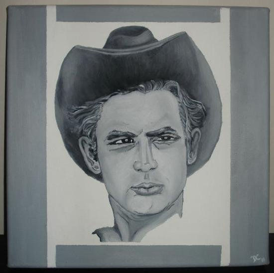 James Dean Oil Canvas Portrait