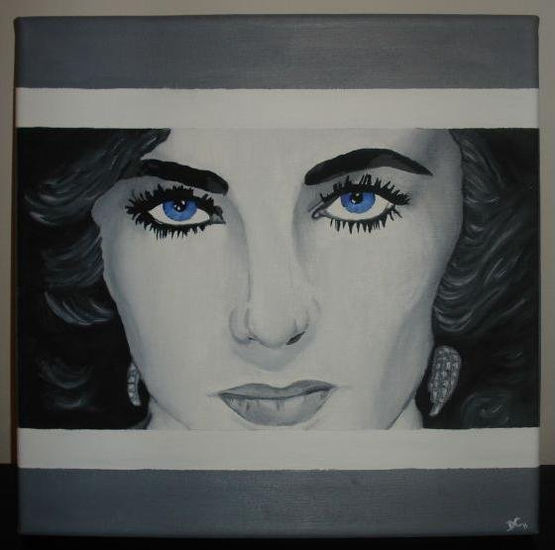 Liz Taylor Óleo Lienzo Retrato