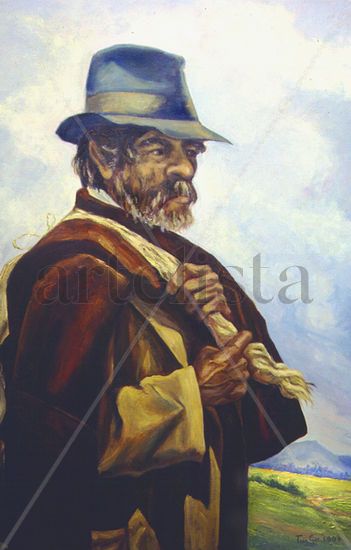 0206_04_007_El_viejo_campesino Oil Canvas Portrait