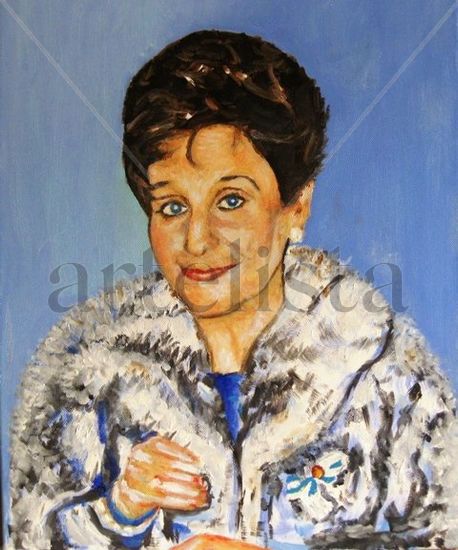 Chary dama de la Inmaculada Oil Canvas Portrait