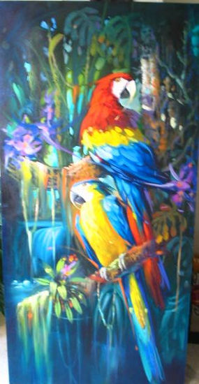 Vegetación mágica 1 Oil Canvas Animals