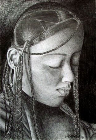 Kel Nagourou Pencil (Black) Paper Portrait