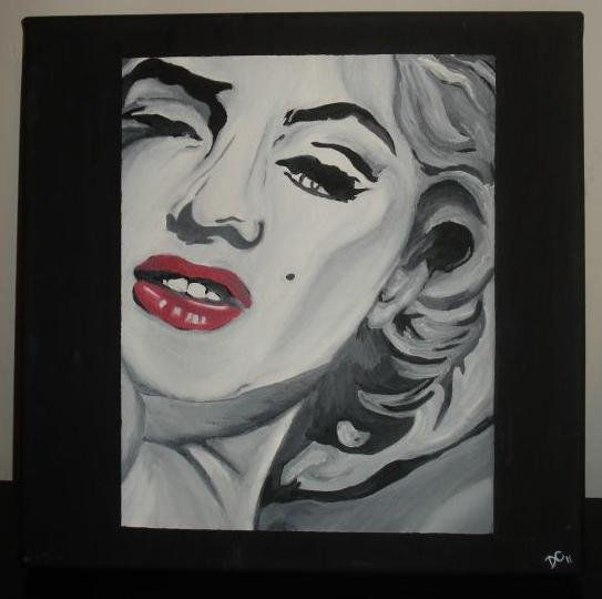 Marilyn Monroe Oil Canvas Portrait