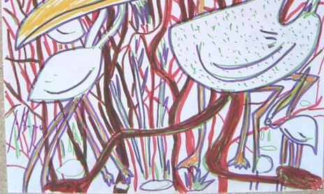 Dibujos con rotuladores 1986 (personajes y animales)