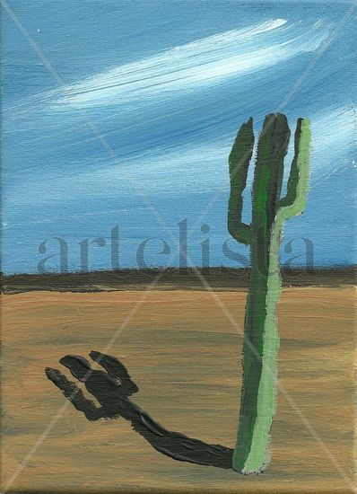 Sombra cactus Oil Canvas Landscaping