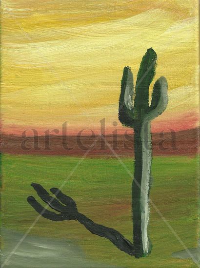 Sobre sobre el cactus Oil Canvas Landscaping