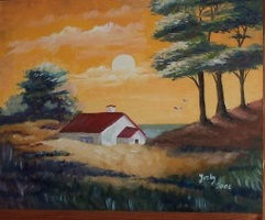 paisaje de campo Oil Panel Landscaping