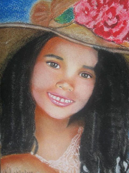 retrato Pastel Canvas Portrait