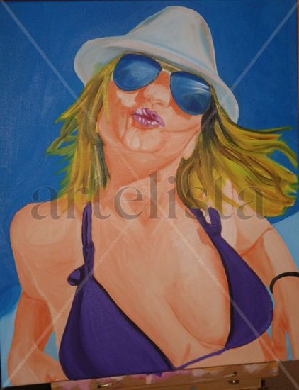 La Rubia Oil Canvas Portrait