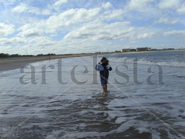 Con el agua en mis pies