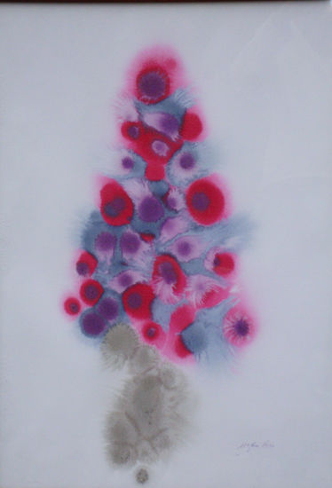 Navidad Ink Paper Floral Painting