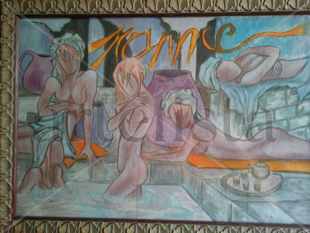 baños arabes Acrylic Textile Nude Paintings