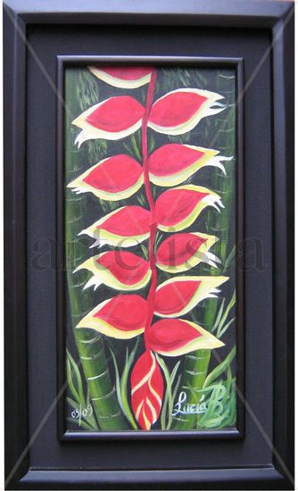 Heliconia Oil Canvas Floral Painting