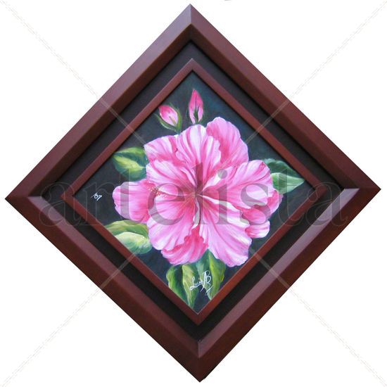 Cayeno Rosado Oil Canvas Floral Painting