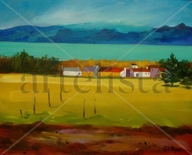 LA TRANQUILIDAD DEL CAMPO Acrylic Canvas Landscaping