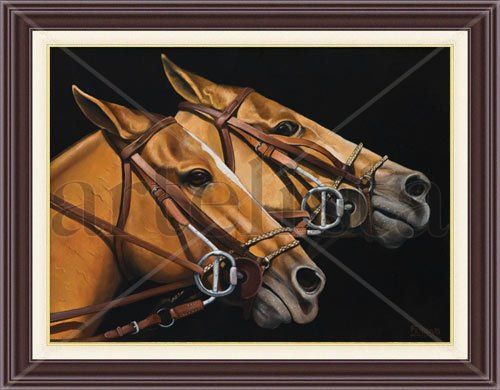 Cabezas de Yeguas de Polo Oil Canvas Animals