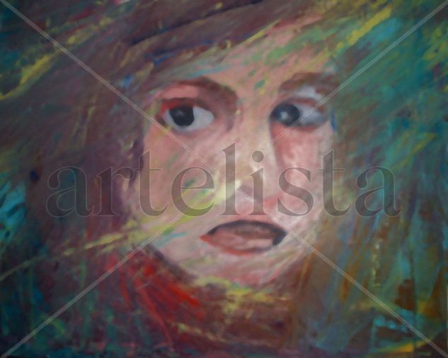 niña  en el regazo de su madre Oil Canvas Figure Painting