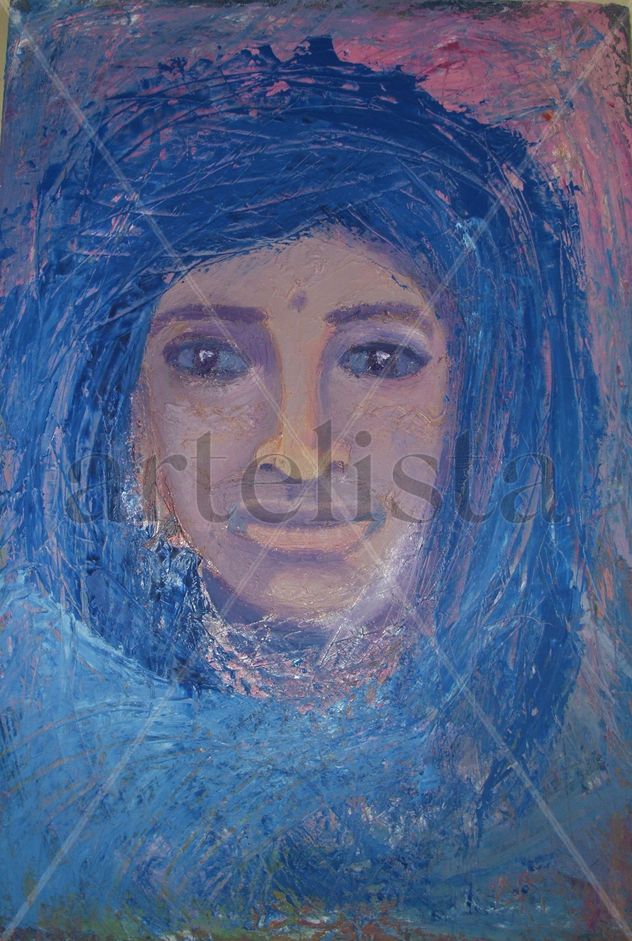 turbante azul