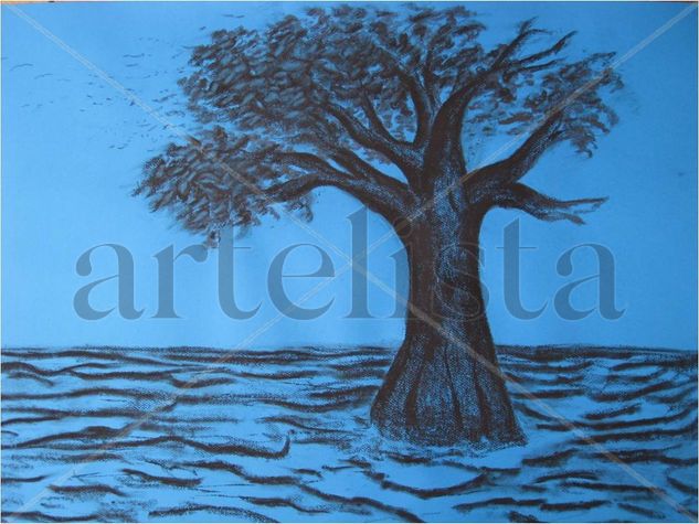 Árbol de la vida II Pastel Papel Paisaje