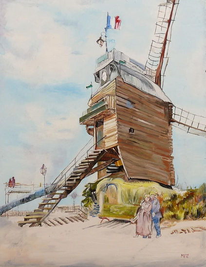 Le moulin de la Galette Oil Canvas Landscaping