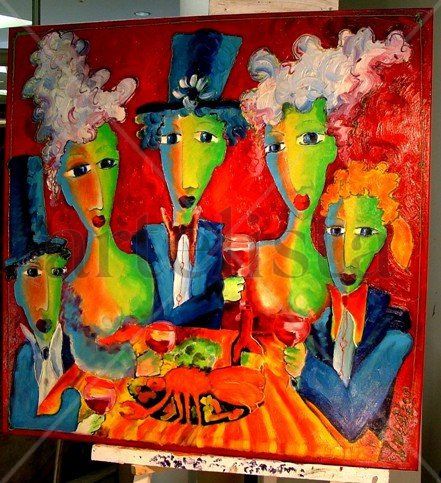 Laurens Barnard (laubar) -Party 5 Oil Canvas Figure Painting