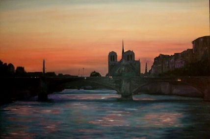 Atardecer en el Sena