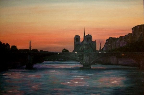 Atardecer en el Sena