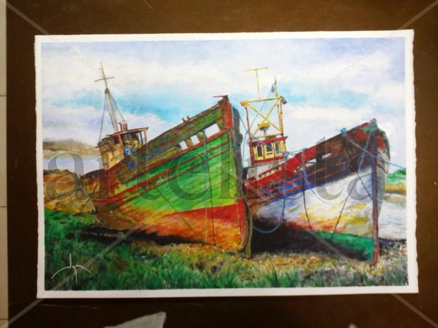 encallados Watercolour Paper Marine Painting